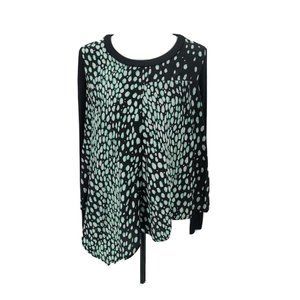 Elizabeth and James Leslie Blouse Silk Long Sleeve Asymetrical Women's XS